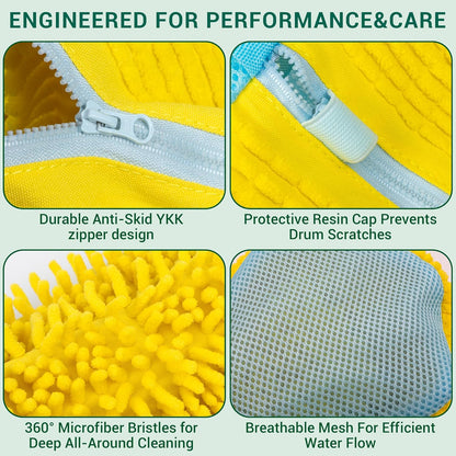 2Pcs Germ-Free Toy Cleaning Laundry Bag – Yellow